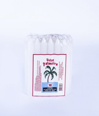 Pacote 10 com 20 velas (Branca)